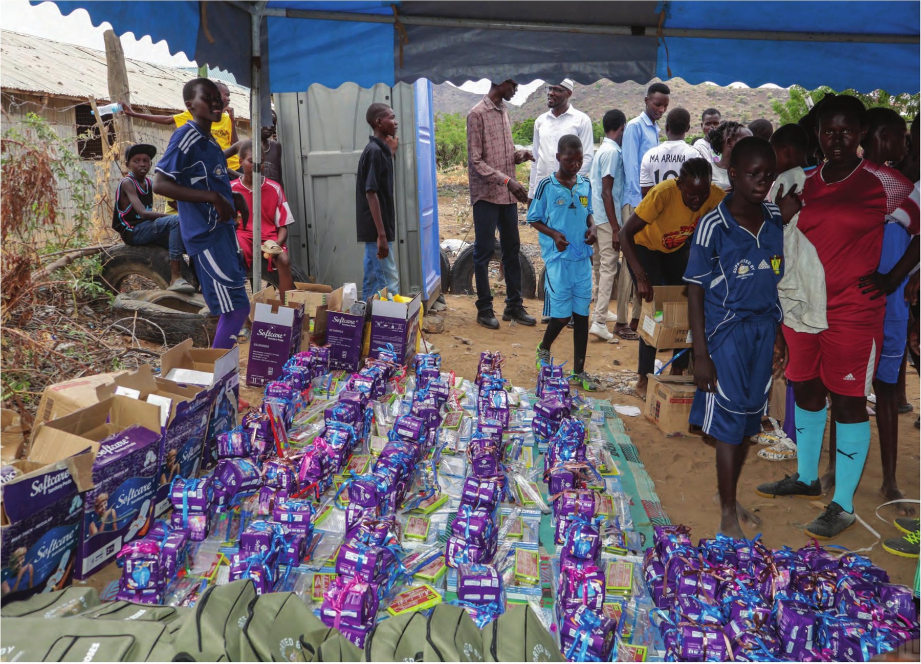 Hygiene supplies prepared for girls in Turkana